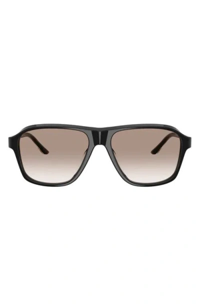 Oliver Peoples Khaite 1978rx 56mm Gradient Pilot Sunglasses In Black