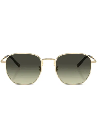 Oliver Peoples Kierney Geometric-frame Sunglasses In Gold