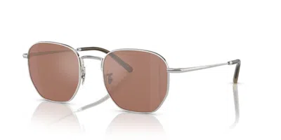 Pre-owned Oliver Peoples Kierney Sun Ov 1331s Silver/brown Mirrored (5036/w4) Sunglasses