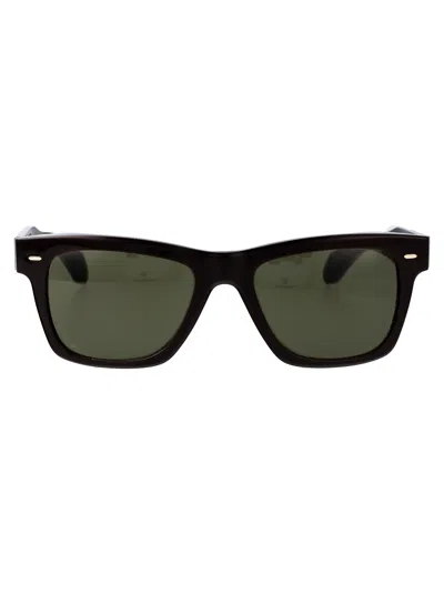 Oliver Peoples Kuri Brown Acetate Sunglasses In Black