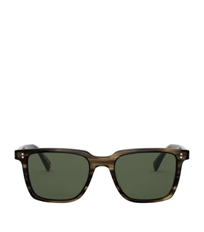 Oliver Peoples Lachman Square Sunglasses In Brown