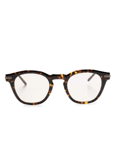 Oliver Peoples Len Tortoiseshell-effect Glasses In Brown