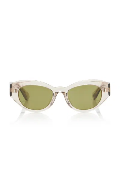 Oliver Peoples Lerrue Square-frame Acetate Sunglasses In White