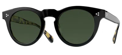 Pre-owned Oliver Peoples Lewen Ov 5453su Black Dtbk/g-15 Polarized (1309/9a) Sunglasses