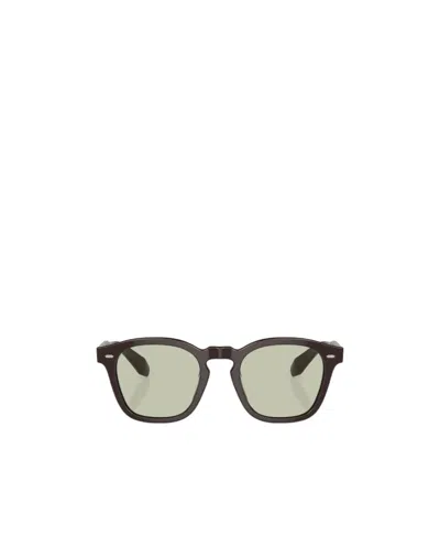 Oliver Peoples Logo Detail Frame Sunglasses In Marrone