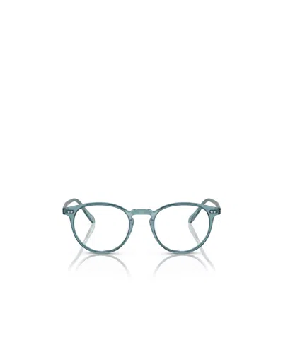 Oliver Peoples Logo Marking Flat Light Mirror In Green
