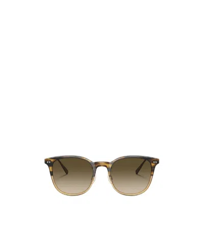 Oliver Peoples Logo Sunglasses In Brown