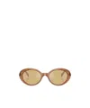 Oliver Peoples Lumar Oval Frame Sunglasses In Yellow