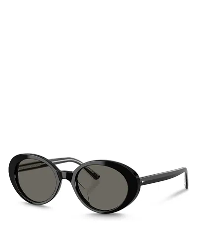 Oliver Peoples Lumar Oval Sunglasses, 51mm In Black
