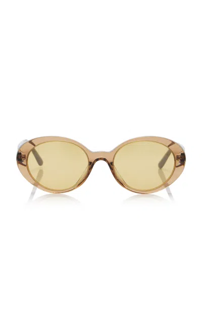 Oliver Peoples Lumar Round-frame Acetate Sunglasses In Orange