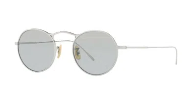 Pre-owned Oliver Peoples M-4 30th Ov 1220s Silver/grey Blue (5036/r5) Sunglasses