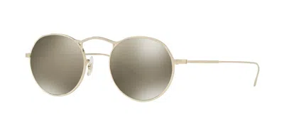 Pre-owned Oliver Peoples M-4 30th Ov 1220s Soft Gold/grey Goldtone (5035/39) Sunglasses