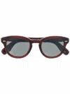 Oliver Peoples Marble-effect Sunglasses In Rot