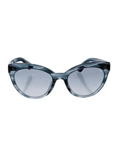 Pre-owned Oliver Peoples Marianela Cat-eye Sunglasses In Blue