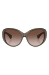 Oliver Peoples Maridan 62mm Oversize Round Sunglasses In Taupe Brown Gradient