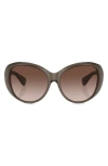 Oliver Peoples Maridan 62mm Oversize Round Sunglasses In Taupe