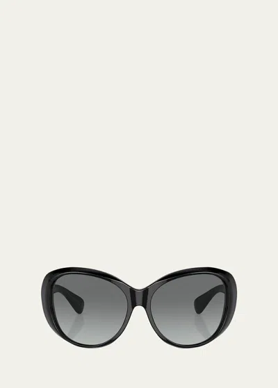 Oliver Peoples Maridan Gradient Acetate & Plastic Round Sunglasses In Black