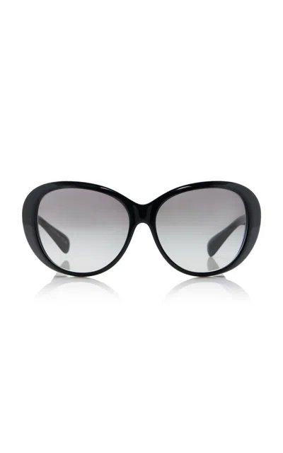 Oliver Peoples Maridan Oversized Round-frame Acetate Sunglasses In Black