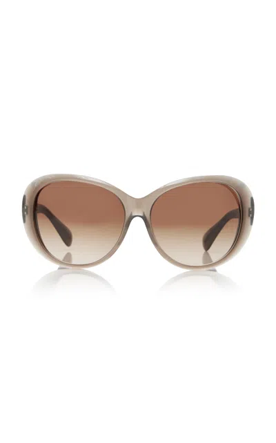 Oliver Peoples Maridan Oversized Round-frame Acetate Sunglasses In Brown