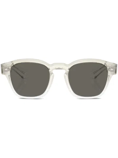 Oliver Peoples Maysen Round-frame Sunglasses In Weiss