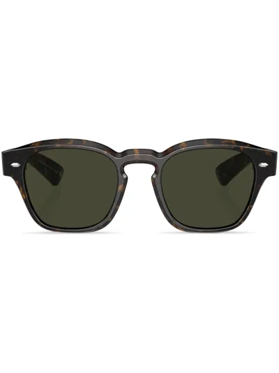 Oliver Peoples Maysen Square-frame Sunglasses In Braun