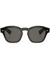 Oliver Peoples Merceaux 50mm Rectangular Sunglasses In Black