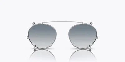 Oliver Peoples Men's 45 Mm Silver Clip-on Frames