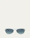 Oliver Peoples Men's Ov1358s Aviator Sunglasses In Silver