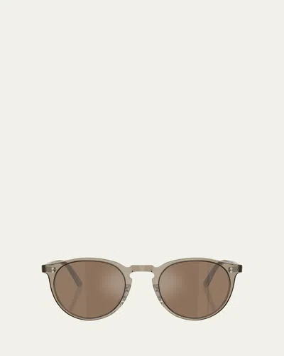 Oliver Peoples Men's Ov5183s Round Acetate Sunglasses In Green