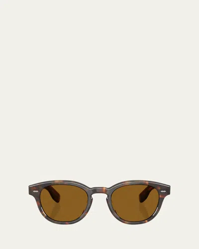 Oliver Peoples Men's Ov5413su Oval Tortoise Sunglasses In Brown