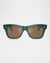 Oliver Peoples Men's Ov5542su 51 Acetate Square Sunglasses In Teal