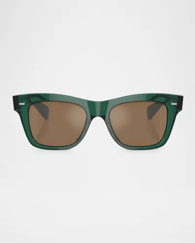 Oliver Peoples Men's Ov5542su 51 Acetate Square Sunglasses In Black