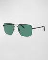 Oliver Peoples Roger Federer 56mm Semirimless Pilot Sunglasses In Green