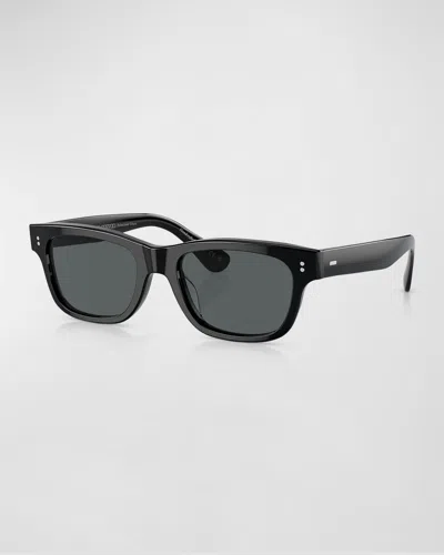OLIVER PEOPLES MEN'S ROSSON SUN ACETATE RECTANGLE SUNGLASSES