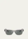 Oliver Peoples Men's Rosson Sun Acetate Rectangle Sunglasses In Grey