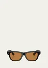Oliver Peoples Womens Ov5540su Rosson Sun Rectangle-frame Acetate Sunglasses Black In Matte Black