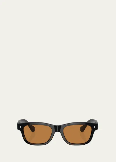 OLIVER PEOPLES MEN'S ROSSON SUN ACETATE RECTANGLE SUNGLASSES