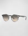 Oliver Peoples Men's The Romare Sun Keyhole-bridge Round Sunglasses In Grey