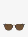 Oliver Peoples Ov53497su Finley Esq. Sun Round-frame Sunglasses In Brown