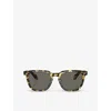 Oliver Peoples Mens Grey Ov5546su N. 06 Rectangle-frame Acetate Sunglasses