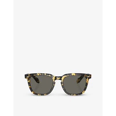Oliver Peoples Mens Grey Ov5546su N. 06 Rectangle-frame Acetate Sunglasses