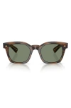Oliver Peoples Merceaux 50mm Rectangular Sunglasses In Brown