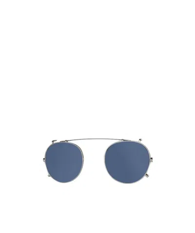 Oliver Peoples Metal Frame Sunlens Clip In Blue