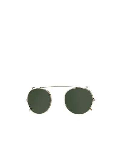 Oliver Peoples Metal Frame Sunlens Clip In Green