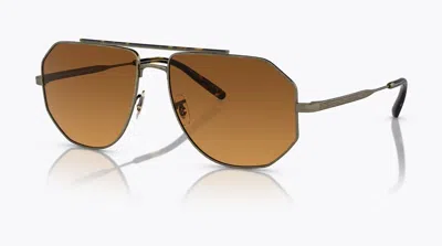 Pre-owned Oliver Peoples Moraldo 59mm Ov 1317 Antique Gold / Cognac Gradient Brunello In Cognic