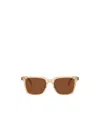 Oliver Peoples 52mm Rectangular Polarized Sunglasses In Brown