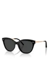 Oliver Peoples Mrs. Federer Cat Eye Sunglasses, 55mm In Black