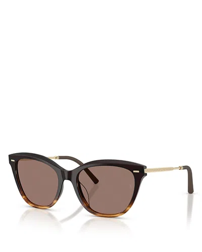 Oliver Peoples Mrs. Federer Cat Eye Sunglasses, 55mm In Brown
