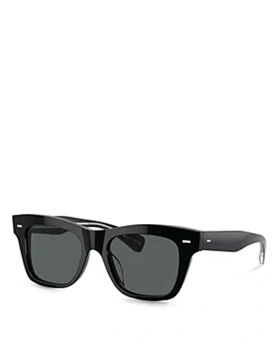 Oliver Peoples Ms Oliver Acetate Square Sunglasses In Black Dark Grey