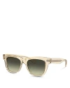 Oliver Peoples Ms. Oliver Gradient Acetate Square Sunglasses In Green